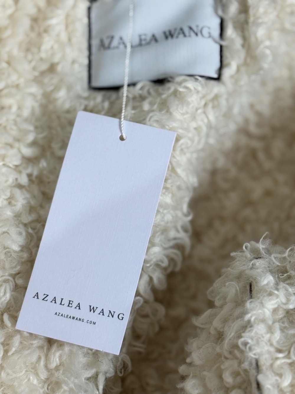 Azalea Wang Telluride Longline Patchwork Faux Shearling Coat Sherpa Boho Western - Picture 3 of 15
